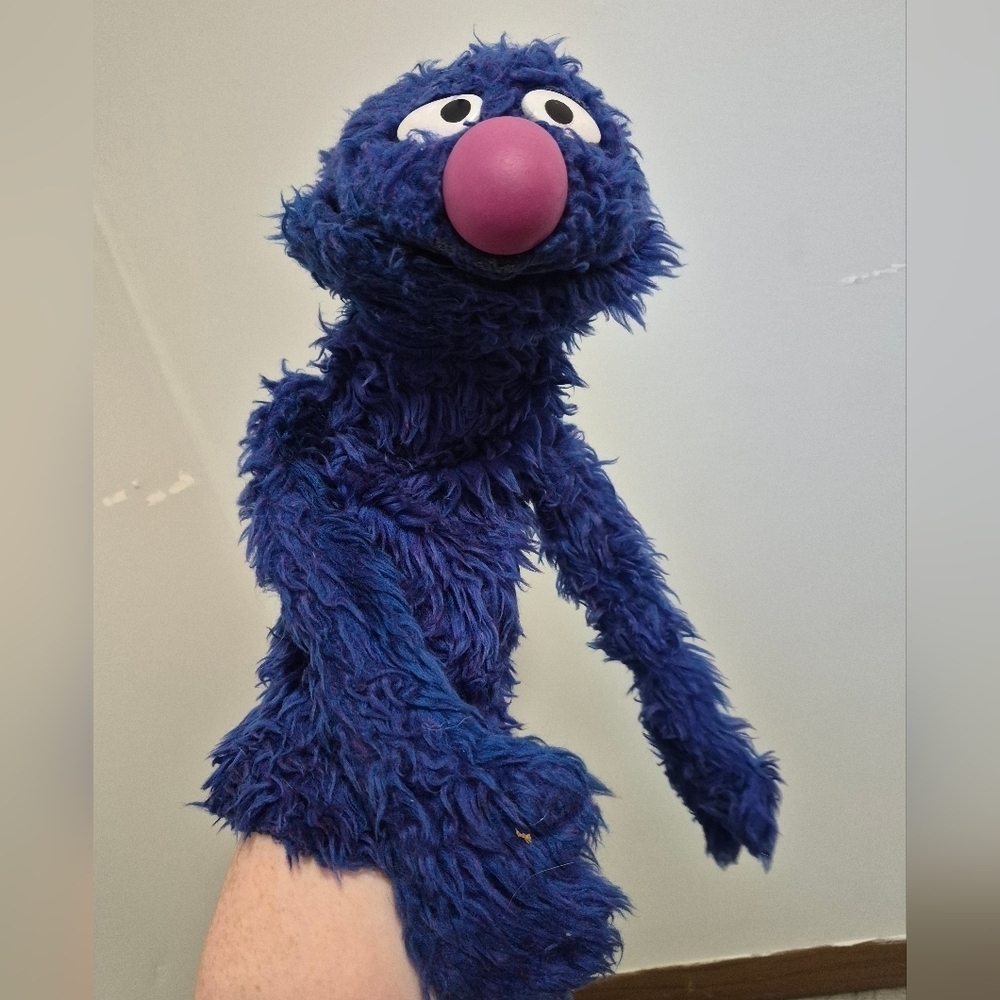 Vintagw Grover Sesame Street Hand Puppet